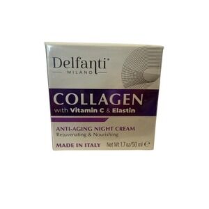 Delfanti Milano Collagen Anti-Aging Night Cream‎ Vitamin C & Elastin 1.7oz